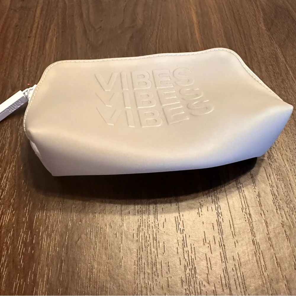 Milk Makeup White/Light Gray Cosmetic Bag “VIBES”